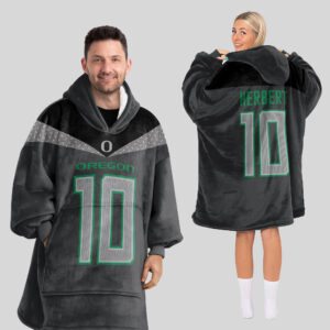 Adult J.H 10 Oregon Football Unisex Blanket Hoodie