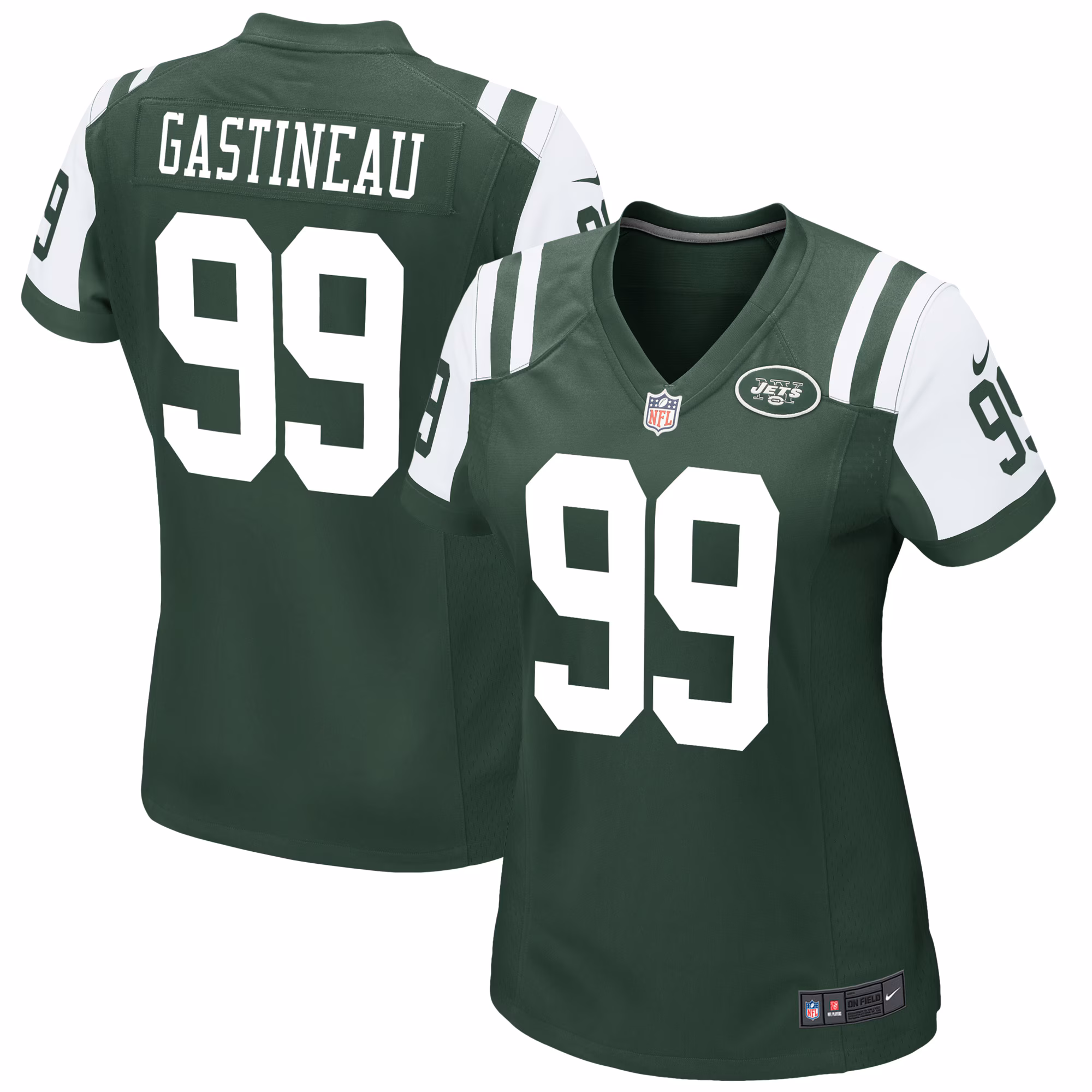 Mark Gastineau New York Jets Women's Retired Game Jersey - Green