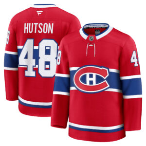 Men's Montreal Canadiens Lane Hutson #48 Red Home Premium Jersey