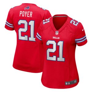 Poyer Buffalo Bills  Women's Alternate Game Jersey - Red