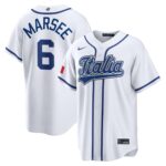 Jakob Marsee #6 Italy Baseball 2026 World Baseball Classic Home Stadium Jersey - White