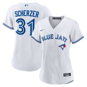 Max Scherzer #33 Toronto Blue Jays Women's Home Replica Jersey - White
