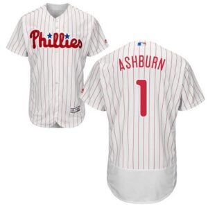 Philadelphia Phillies #1 Richie Ashburn White(Red Strip) Flexbase Collection Stitched Jersey