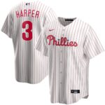 Men's  Philadelphia Phillies #3 Bryce Harper White Home 2020 Jersey