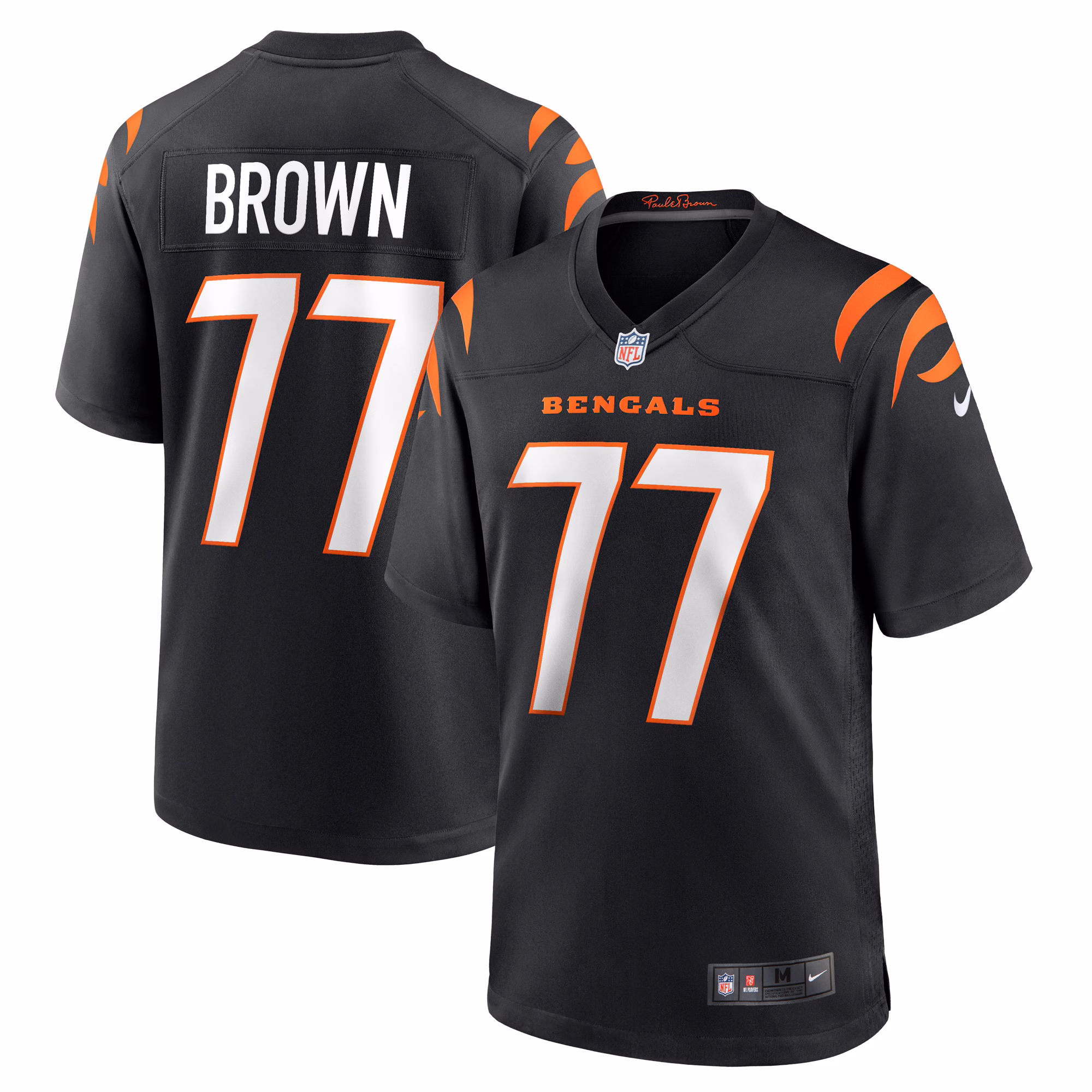 Trent Brown Cincinnati Bengals Game Jersey -  Black