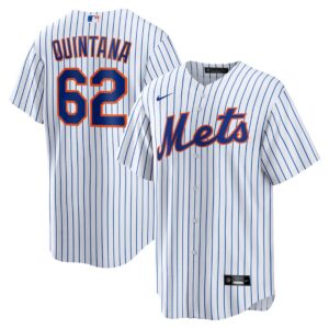 Men's New York Mets JosÃ© Quintana  White Home  Replica Player Jersey