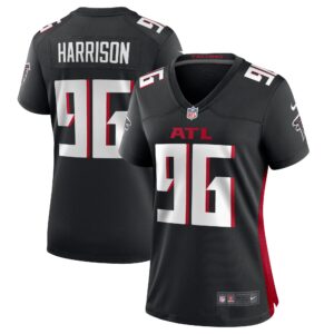 Women's Atlanta Falcons Zach Harrison #96 Black Team Game Jersey