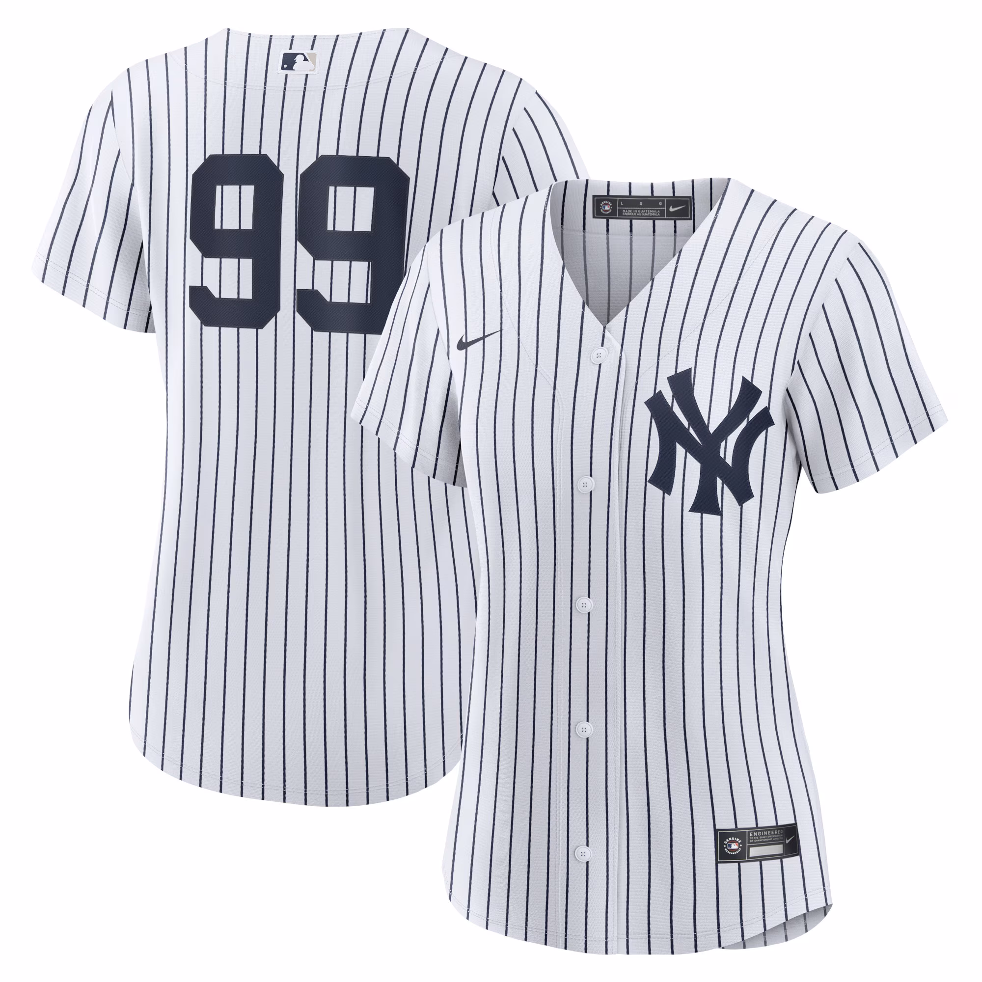 Women's New York Yankees Aaron Judge #99 White Home Replica Player Jersey