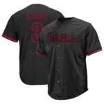 Philadelphia Phillies Bryce Harper #3 Profile Black Big & Tall Pop Fashion Jersey