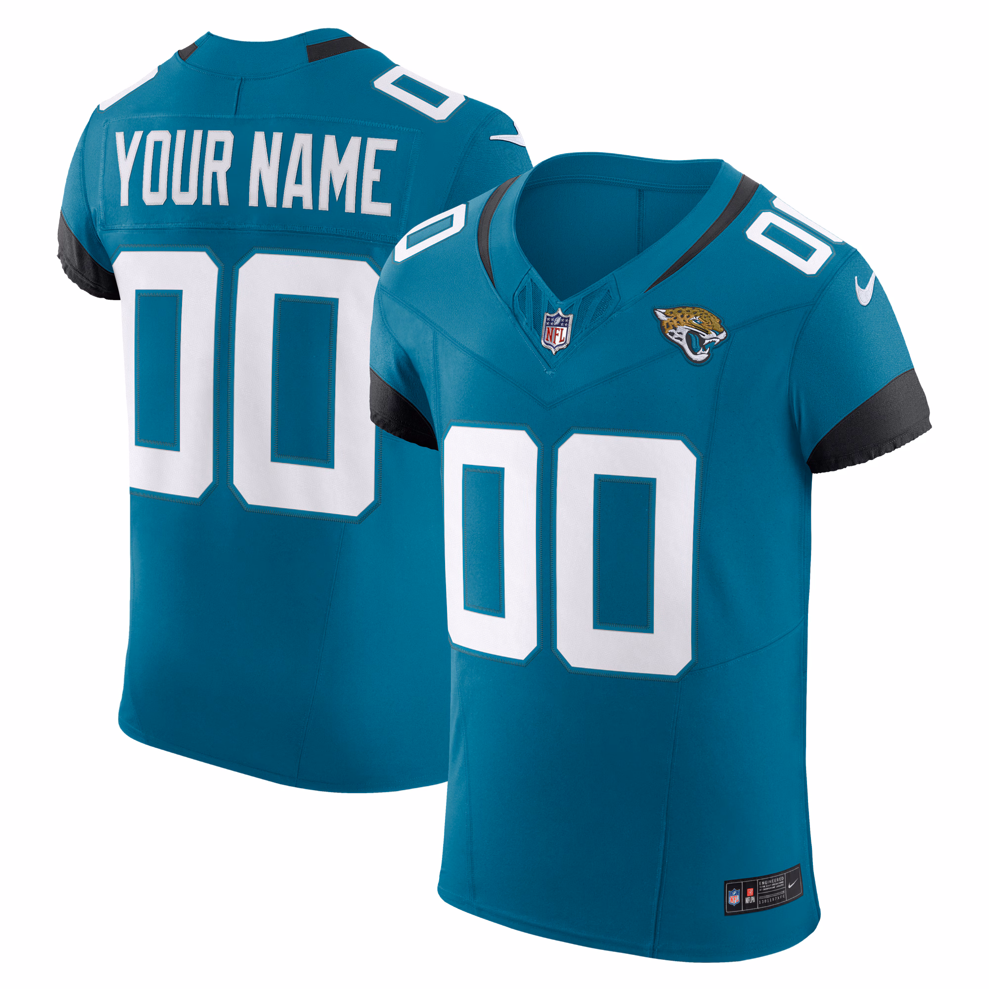 Jacksonville Jaguars #00 Vapor F.U.S.E. Elite Custom Jersey - Teal