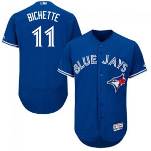 Men's Majestic Toronto Blue Jays #11 Bo Bichette Royal Blue Flex Base Alternate Collection Jersey