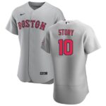 Men's Boston Red Sox #10 Trevor Story 2022 Grey Home Team Jersey