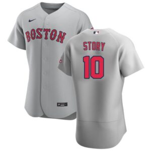 Men's Boston Red Sox #10 Trevor Story 2022 Grey Home Team Jersey