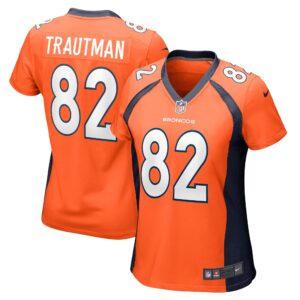 Adam Trautman Denver Broncos Women's Team Game Jersey - Orange