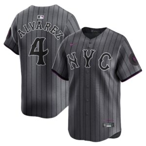 Men's New York Mets Francisco Alvarez  Graphite 2024 City Connect Limited Player Jersey