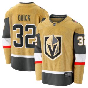 Jonathan Quick Vegas Golden Knights Home Breakaway Jersey - Gold