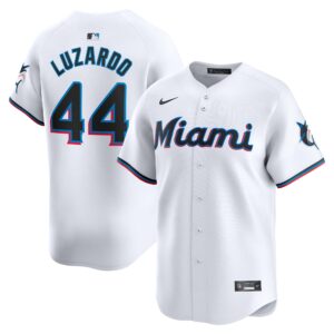 Men's Miami Marlins Jesus Luzardo  White Home Limited Player Jersey
