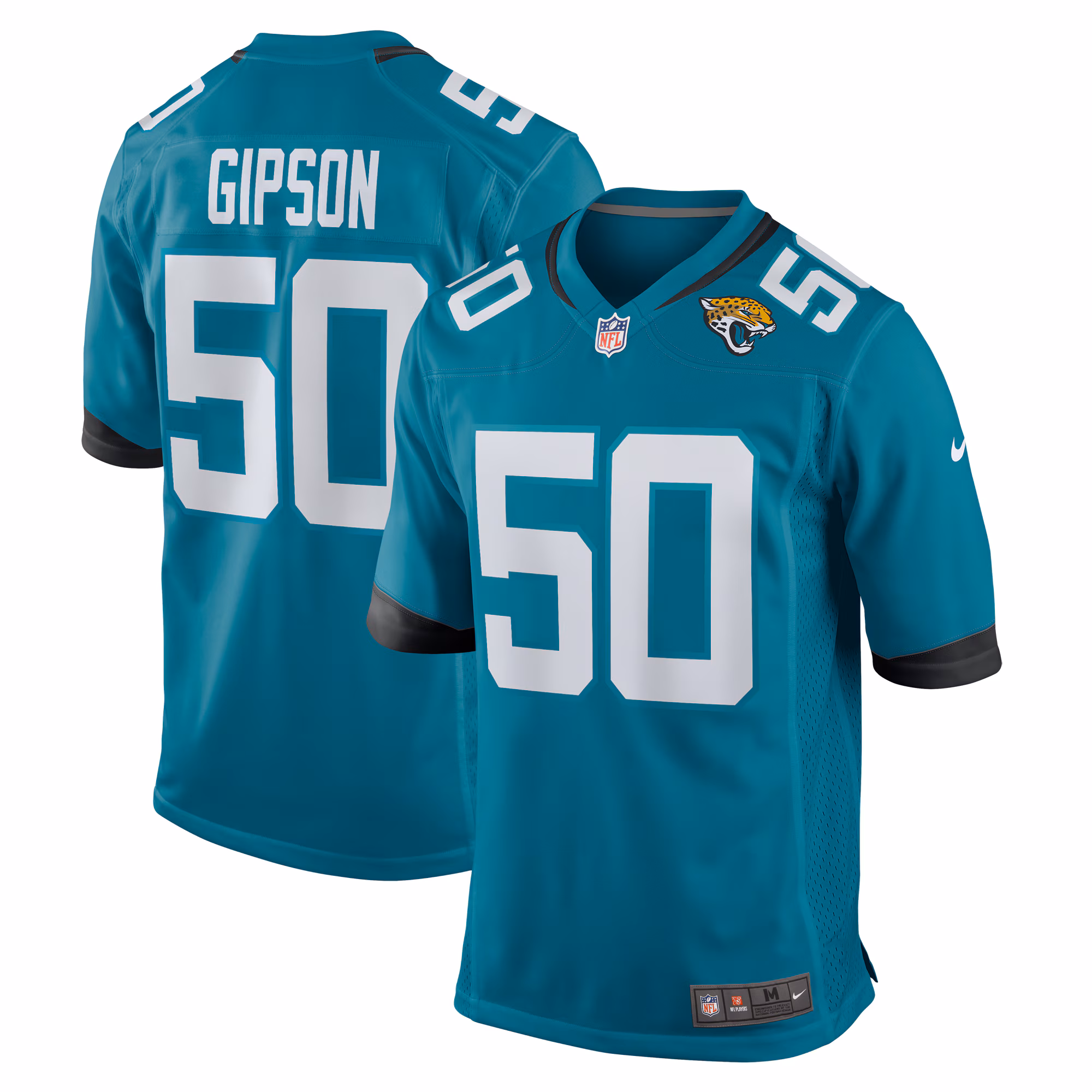 Trevis Gipson Jacksonville Jaguars Team Game Jersey -  Teal