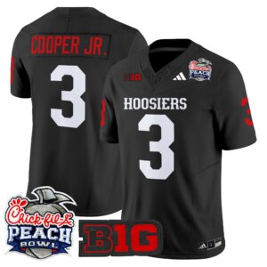 Omar Cooper Jr. #3 Ndiana Hoosiers IH 2026 Peach Bowl Vapor Limited Jersey - All Stitched