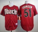 Arizona Diamondbacks #51 Randy Johnson Red Cool Base Stitched Jersey