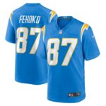 Simi Fehoko Los Angeles Chargers  Game Jersey -  Powder Blue