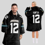 Adult 12 Jacksonville Football Unisex Blanket Hoodie