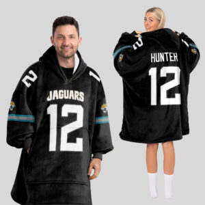 Adult 12 Jacksonville Football Unisex Blanket Hoodie