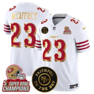 Christian McCaffrey #23 San Francisco 49ers SF 2025 "Rivalries" 5x Champions & Faithful To The Bay Patch Vapor Limited Jersey - All Stitched