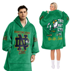Adult Notre Dame Football Unisex Blanket Hoodie
