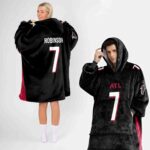 Adult B.R 7 Atlanta Football Unisex Blanket Hoodie
