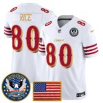 Jerry Rice #80 San Francisco 49ers United States 250th Anniversary Patch Vapor Limited Jersey - All Stitched