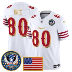 Jerry Rice #80 San Francisco 49ers United States 250th Anniversary Patch Vapor Limited Jersey - All Stitched