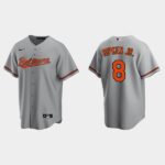 Men's Baltimore Orioles #8 Cal Ripken Jr. Gray Road Jersey