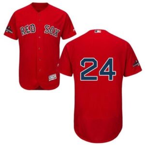 Boston Red Sox #24 David Price Red Flexbase Collection 2018 World Series Champions Stitched Jersey