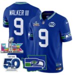 Walker III #9 Seattle Seahawks Super Bowl LX Patch Game Jersey - All Stitched