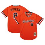 Baltimore Orioles Cal Ripken Jr. #8 Mitchell & Ness Orange 2001 Cooperstown Collection Authentic Throwback Jersey