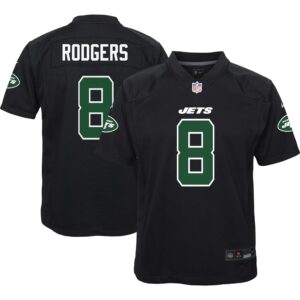Aaron Rodgers New York Jets  Youth Fashion Game Jersey - Black