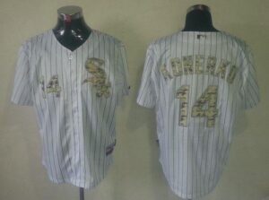 Chicago White Sox #14 Paul Konerko White USMC Cool Base Stitched Jersey