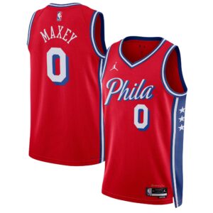 Tyrese Maxey 2022/23 Philadelphia 76ers  Unisex Swingman Jersey - Statement Edition - Red