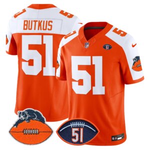 Dick Butkus #51 Chicago Bears CHI Dick Butkus Patch Throwback Vapor Limited Jersey - All Stitched