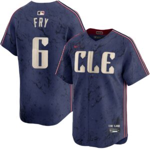 Men's Cleveland Guardians #6 David Fry 2024 Navy City Connect Limited Jersey