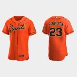 Men's San Francisco Giants #23 Joc Pederson Orange Alternate Jersey