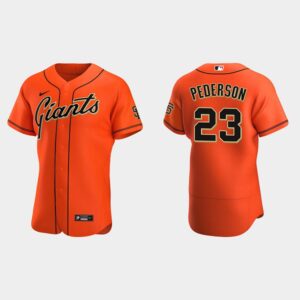 Men's San Francisco Giants #23 Joc Pederson Orange Alternate Jersey