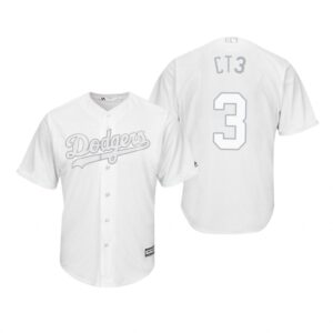 Los Angeles Dodgers Chris Taylor CT3 White 2019 Players Weekend Jersey