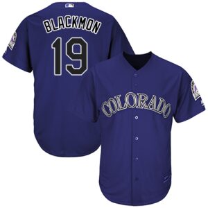 Colorado Rockies #19 Charlie Blackmon Purple New Cool Base Stitched Jersey