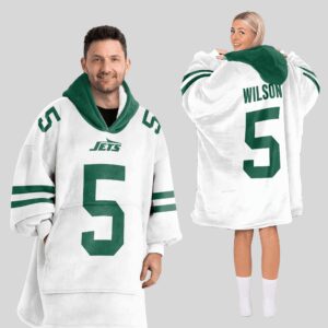 Adult G.W 5 New York J Football Unisex Blanket Hoodie