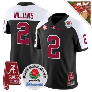 Ryan Williams #2 Ncaa BAMA Rose Bowl Patch Vapor Limited Jersey - Alabama Map - All Stitched