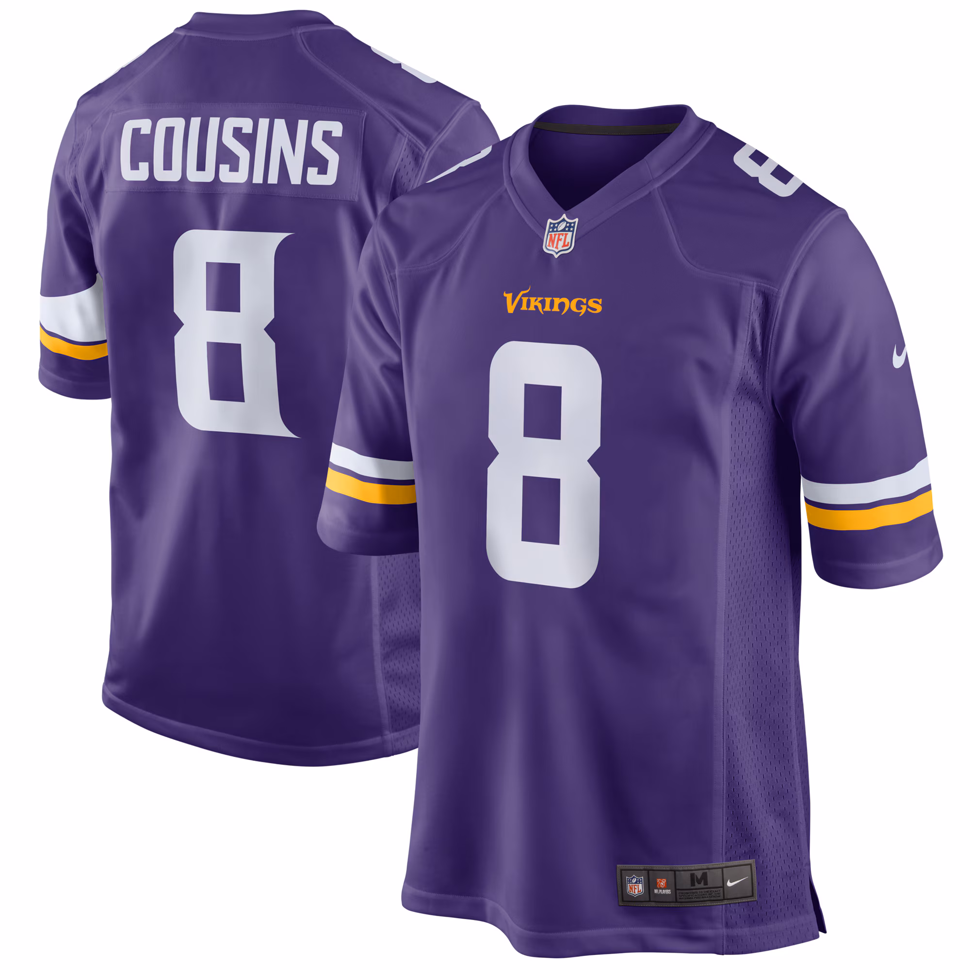 Kirk Cousins Minnesota Vikings Youth Game Jersey - Purple