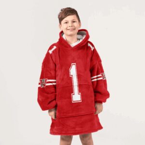 Kid #1 Wisconsin Football Unisex Blanket Hoodie