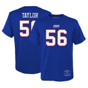 Youth Lawrence Taylor Royal New York Giants Retired Retro Player Name & Number T-Shirt